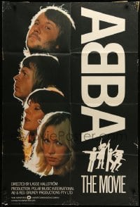 2b011 ABBA: THE MOVIE English 1sh '78 Swedish pop rock, headshots of all 4 band members!