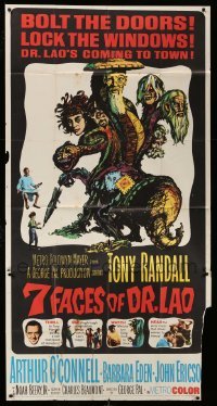 2c076 7 FACES OF DR. LAO 3sh '64 great art of Tony Randall's personalities by Joseph Smith!