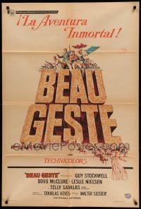 2c193 BEAU GESTE Argentinean '66 Guy Stockwell, Leslie Nielsen, the world's immortal adventure!