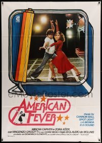 2c677 AMERICAN FEVER Italian 1p '78 Saturday Night Fever rip-off with disco dancers in sardine can!