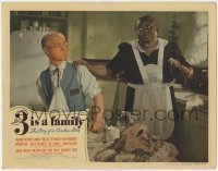 2d004 3 IS A FAMILY LC '44 great close up of Hattie McDaniel grabbing John Philliber in kitchen!