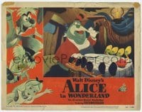 2d021 ALICE IN WONDERLAND LC #8 '51 Disney cartoon classic, cute scene of walrus-like guy & kids!