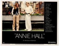 2d030 ANNIE HALL LC #4 '77 full-length Woody Allen & Diane Keaton on rooftop, a nervous romance!