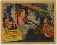 2d033 ARIZONA LC '40 pretty Jean Arthur smiles at young William Holden sitting with banjo!
