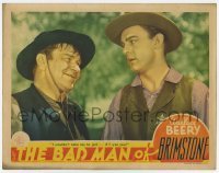 2d047 BAD MAN OF BRIMSTONE LC '37 outlaw Wallace Beery smiling & warning sheriff Dennis O'Keefe!