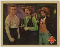 2d081 BORDER LAW LC '31 great close up of barechested Buck Jones standing at bar with two guys!