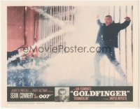 2d001 GOLDFINGER LC #3 '64 Sean Connery watches Oddjob get electrocuted, ultra rare test printing!