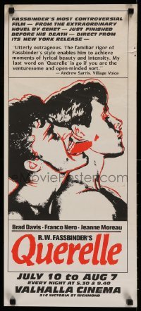 2f041 QUERELLE Aust daybill '82 Rainer Werner Fassbinder, Brad Davis, homosexual romance!