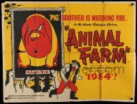 2f615 ANIMAL FARM British quad '55 animated cartoon from classic George Orwell novel!