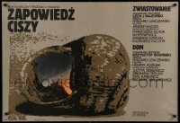 2f906 ANNOUNCEMENT OF SILENCE Polish 26x38 '78 Lech Majewski & Sowinski's Zapowiedz ciszy!