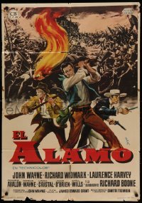 2f321 ALAMO Spanish '60 great art of John Wayne & Richard Widmark in Texas by MCP!