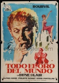 2f322 ALL THE GOLD IN THE WORLD Spanish '62 Tout l'or du Monde, Bourvil, Jano artwork!