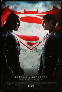 2g507 BATMAN V SUPERMAN advance DS 1sh '16 Ben Affleck and Henry Cavill in title roles facing off!
