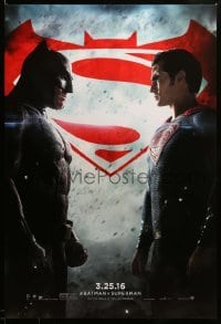 2g511 BATMAN V SUPERMAN teaser DS 1sh '16 Ben Affleck and Henry Cavill in title roles facing off!