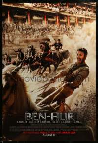 2g524 BEN-HUR advance DS 1sh '16 Jack Huston in the title role as Judah during chariot race!