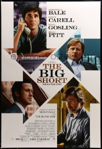 2g529 BIG SHORT advance DS 1sh '15 Christian Bale, Steve Carell, Ryan Gosling, Brad Pitt!