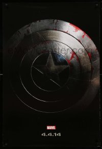 2g551 CAPTAIN AMERICA: THE WINTER SOLDIER teaser DS 1sh '14 cool image of shield, 4.4.14 style!