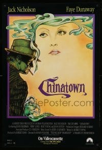 2g209 CHINATOWN 27x40 video poster R90 Roman Polanski directed classic, artwork by Jim Pearsall!