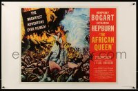 2g255 AFRICAN QUEEN 22x34 commercial poster '83 classic art of Robert Morley & Katharine Hepburn!