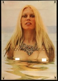2g259 BRIGITTE BARDOT 30x43 commercial poster '60s sexy image topless in water w/ great necklace
