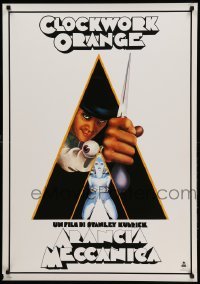 2g263 CLOCKWORK ORANGE 28x40 Italian commercial poster '72 Kubrick , Castle art of McDowell!