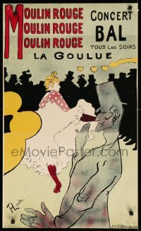 2g283 HENRI DE TOULOUSE-LAUTREC 19x32 English commercial poster '70s wonderful art, Moulin Rouge!