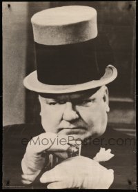 2g320 W.C. FIELDS 30x42 commercial poster '67 wonderful image of Fields w/cards and tall hat!