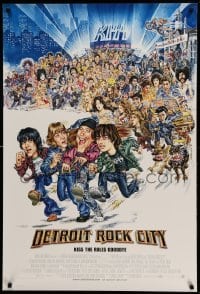 2g580 DETROIT ROCK CITY int'l 1sh '99 KISS, great wacky retro caricature art by Phil Roberts!