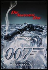 2g581 DIE ANOTHER DAY teaser DS 1sh '02 Pierce Brosnan as James Bond, cool image of gun melting ice