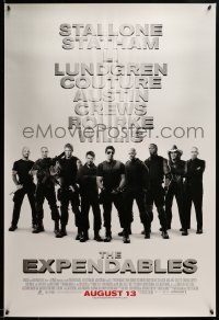 2g604 EXPENDABLES advance 1sh '10 Stallone, bullets, knives & guns, choose your weapon!