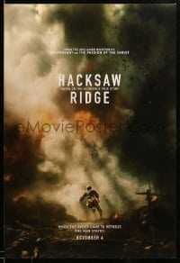 2g659 HACKSAW RIDGE teaser DS 1sh '16 Andrew Garfield as PFC Desmond Doss, directed by Mel Gibson!