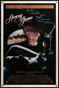 2g670 HENRY & JUNE int'l advance 1sh '90 Uma Thurman, the first movie with NC-17 rating!