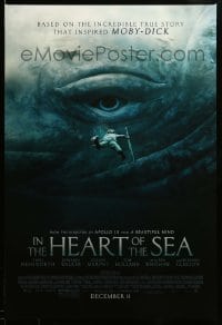 2g698 IN THE HEART OF THE SEA advance DS 1sh '15 Ron Howard, Chris Hemsworth, huge whale eye!