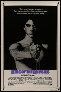 2g728 KING OF THE GYPSIES 1sh '78 creepy close up of Eric Roberts in his first leading role!