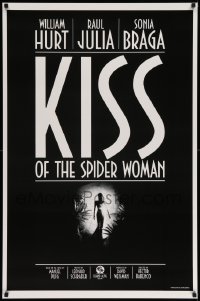 2g729 KISS OF THE SPIDER WOMAN teaser 1sh '85 cool artwork of sexy Sonia Braga in spiderweb dress!