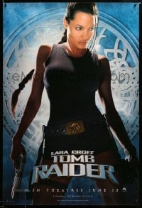 2g739 LARA CROFT TOMB RAIDER teaser 1sh '01 sexy Angelina Jolie, from popular video game!