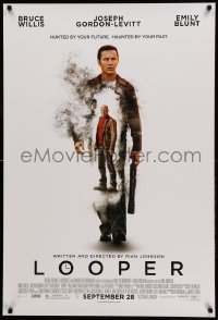 2g755 LOOPER advance DS 1sh '12 Bruce Willis, hunted by the future, haunted by the past!