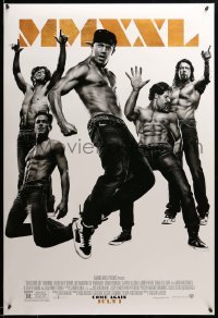 2g769 MAGIC MIKE XXL advance DS 1sh '15 full-length image of barechested Channing Tatum and cast!