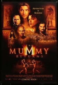 2g797 MUMMY RETURNS int'l advance DS 1sh '01 Brendan Fraser, Rachel Weisz, The Rock as Scorpion King
