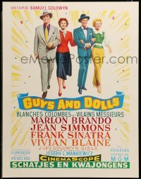 2g183 GUYS & DOLLS 15x20 REPRO poster '00s Marlon Brando, Jean Simmons, Sinatra & Blaine!