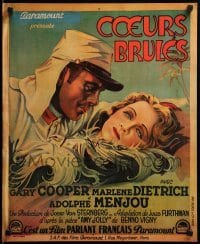 2g191 MOROCCO 19x23 French REPRO poster '80s Legionnaire Gary Cooper & sexy Marlene Dietrich!