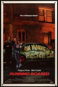 2g870 RUNNING SCARED 1sh '86 Gregory Hines & Billy Crystal are Chicago's finest!