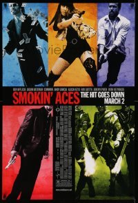 2g896 SMOKIN' ACES advance DS 1sh '07 March style, Ben Affleck, Jason Bateman, Ryan Reynolds, Keys!