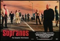 2g242 SOPRANOS 27x39 video poster '02 James Gandolfini as Tony Soprano, cast on boardwalk!