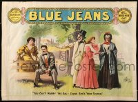 2g030 BLUE JEANS 21x29 stage poster 1890 great art, you can't marry her cause she's your sister!