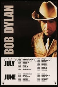 2g128 BOB DYLAN 2-sided 24x36 music poster '99 close-up in cowboy hat, U.S. tour!