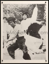 2g340 BRUCE LEE 18x23 special '70s great image of martial arts star defeating random henchmen!