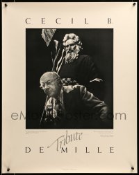 2g044 CECIL B. DEMILLE TRIBUTE #467/500 22x28 art print '81 director + Charlton Heston as Moses!