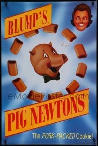 2g347 DARK BACKWARD 24x36 special '91 Judd Nelson, Bill Paxton, wacky spoof poster, Pig Newtons!