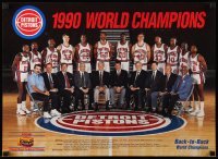 2g351 DETROIT PISTONS 18x25 special '90 the World Champions, basketball, one of the greats!